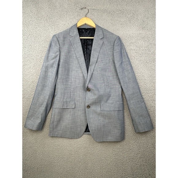 Bonobos Slim Fit Chambray Cotton Blazer Jacket Mens Size 40R Blue NWOT - Picture 15 of 16